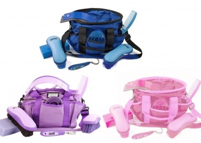 GROOMING KIT BAG BLUE & PINK