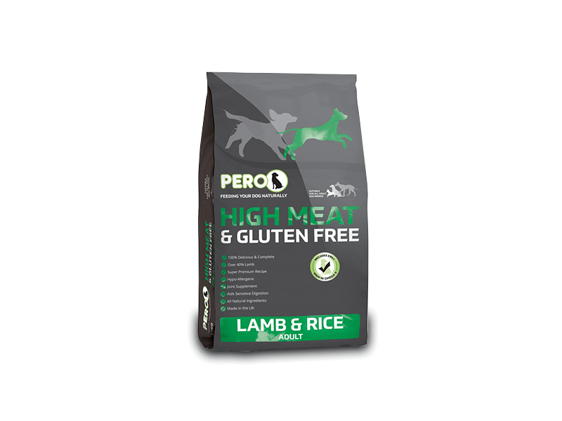 Pero Food Pero High Meat And Gluten Free Lamb And Rice Dog Food - 12Kg