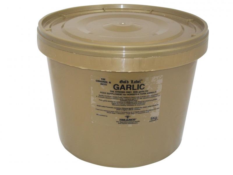 Label Garlic Supplement For Horses - Tub Gold 5Kg