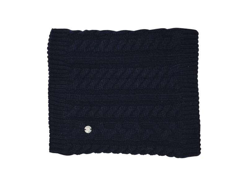 Hy Scarves and Snoods | HyFASHION Meribel Cable Knit Snood Colour Navy