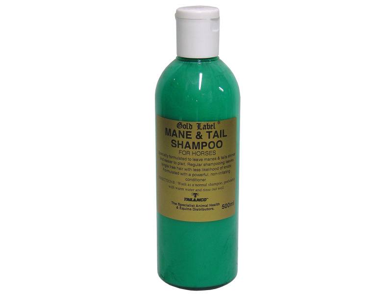 Label Mane, Coat And Tail Shampoo For Horses - Bottle Gold 500Ml
