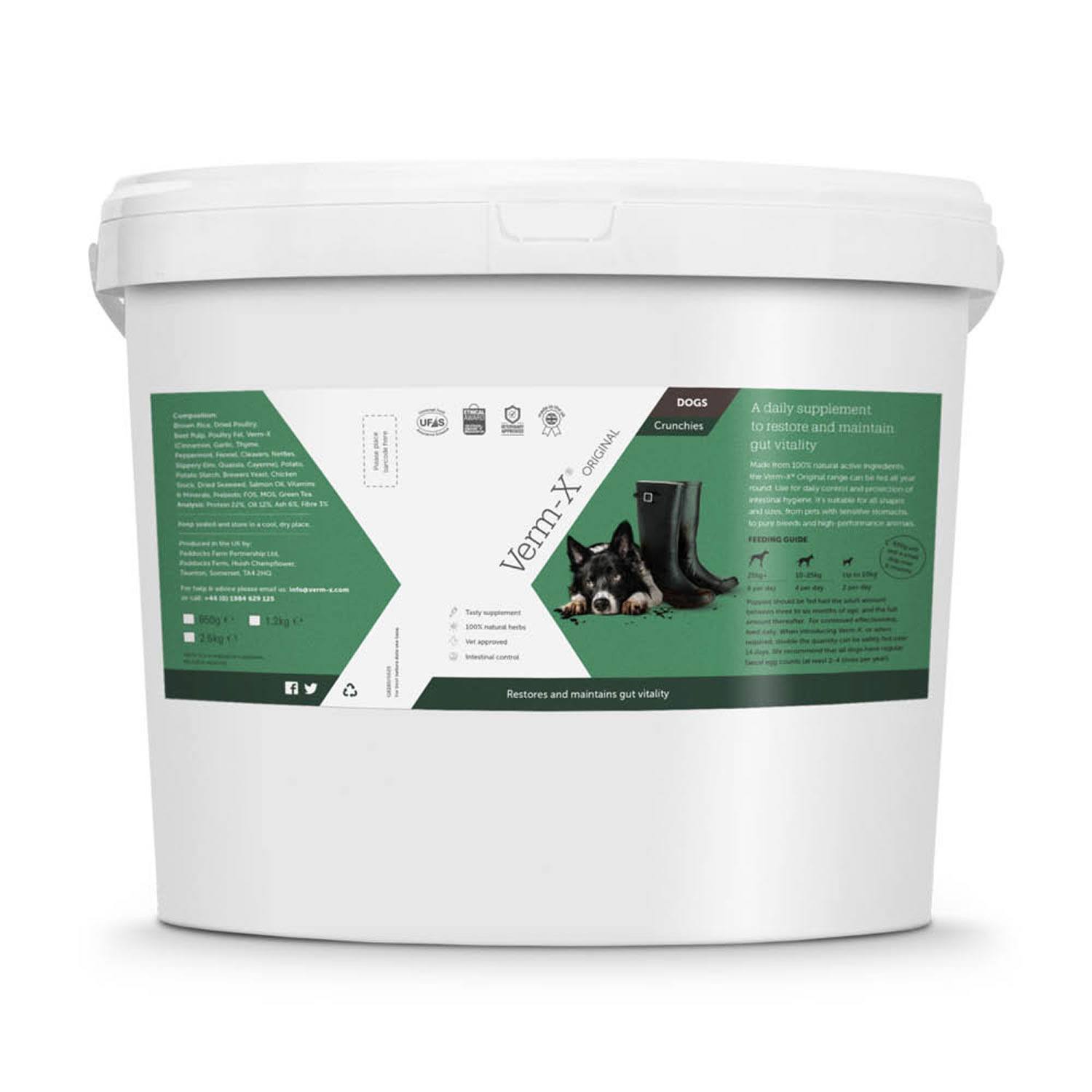 Verm-X Crunchies, Pellets And Liquid For Dogs - Crunchies - Tub 1.3Kg