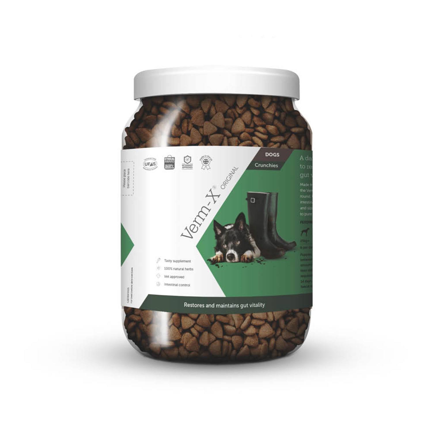 Verm-X Crunchies, Pellets And Liquid For Dogs - Crunchies - Tub 650G