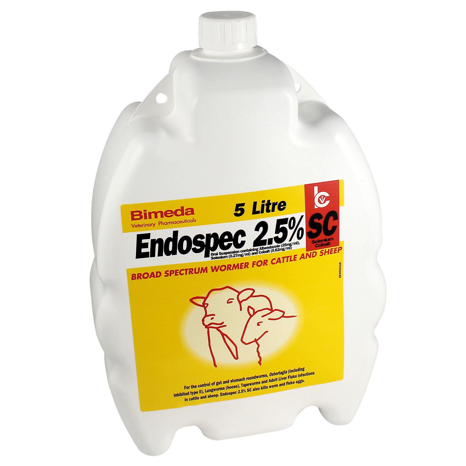 Bimeda Endospec Sc - 2.5% - 5 Litre Bottle Size 2