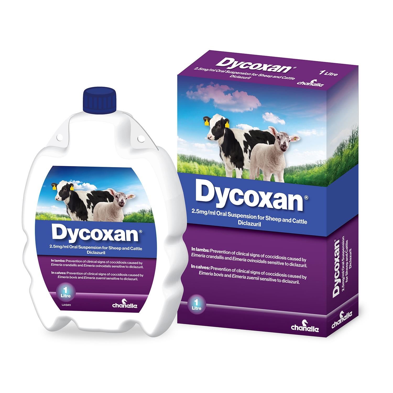 Chanelle Dycoxan Drench - 2.5Mg/Ml - Litre Size 1