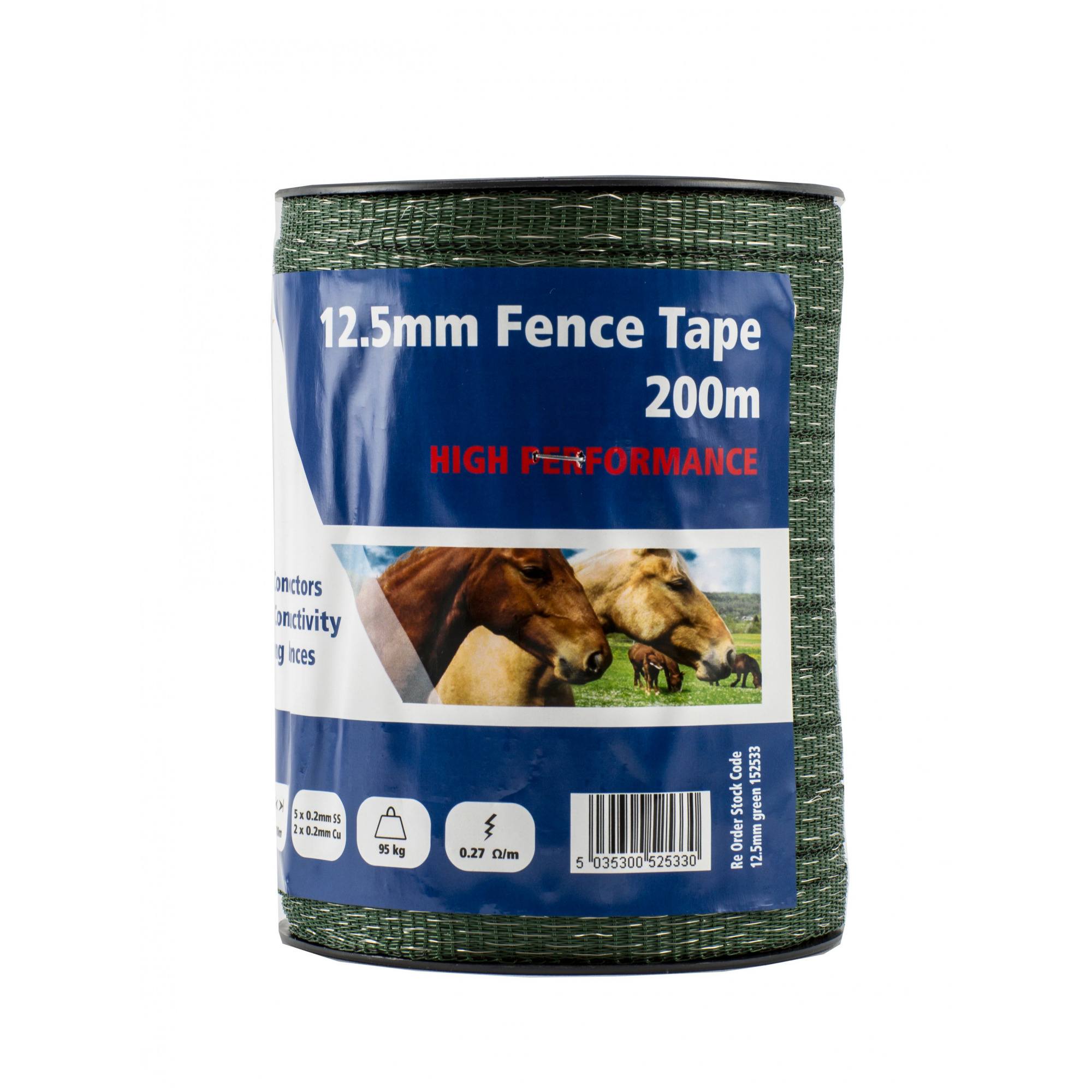 Fenceman High Performance Tape - 12.5Mm - 200M Green Medium