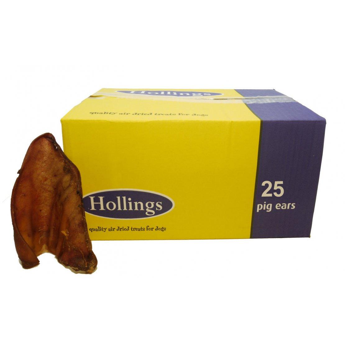 Hollings Natural Air  Dried Pig  Ears   Dog Treats