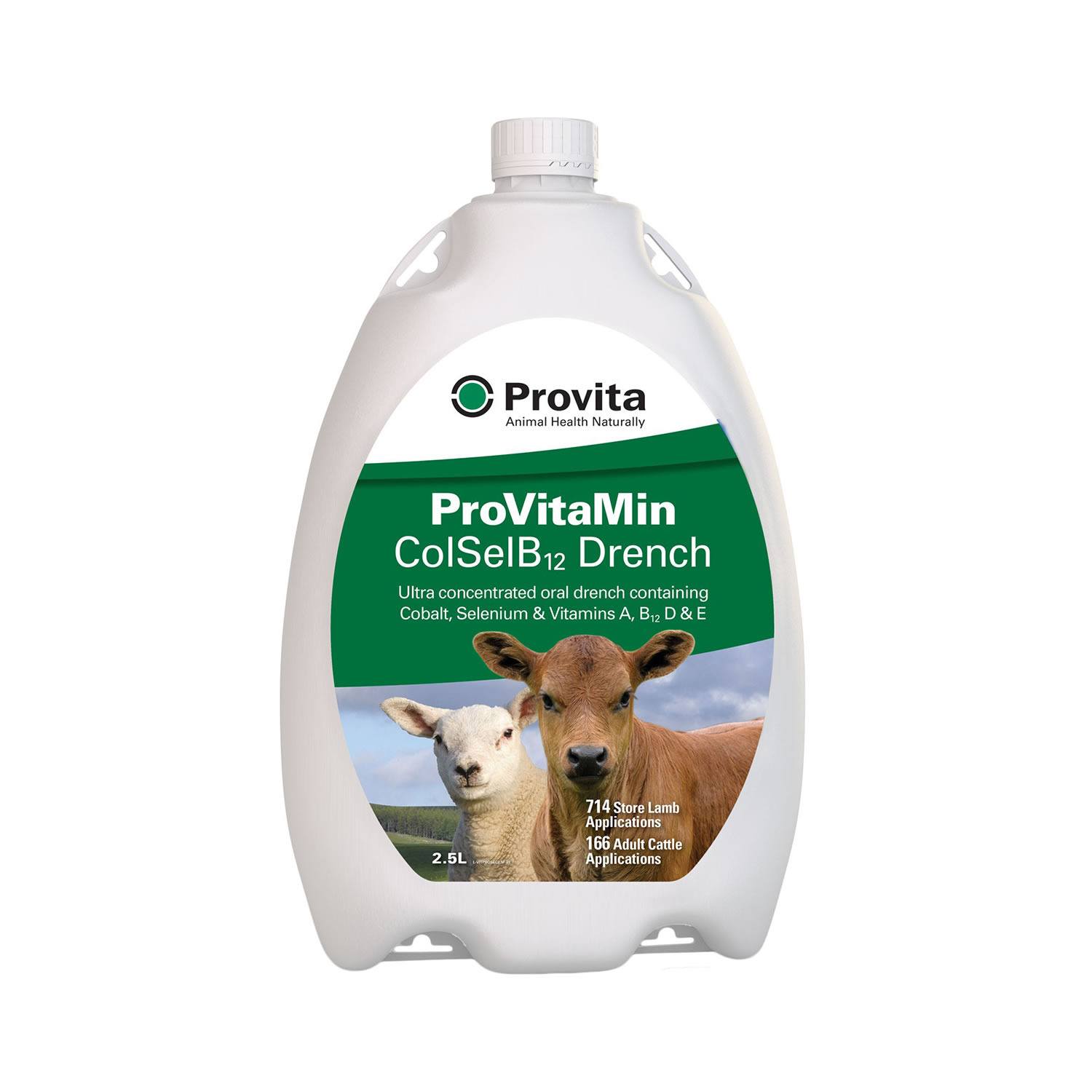 Provita Provitamin Col Sel B12 Drench For Sheep And Cattle - Litre Cobalt Size 2.5