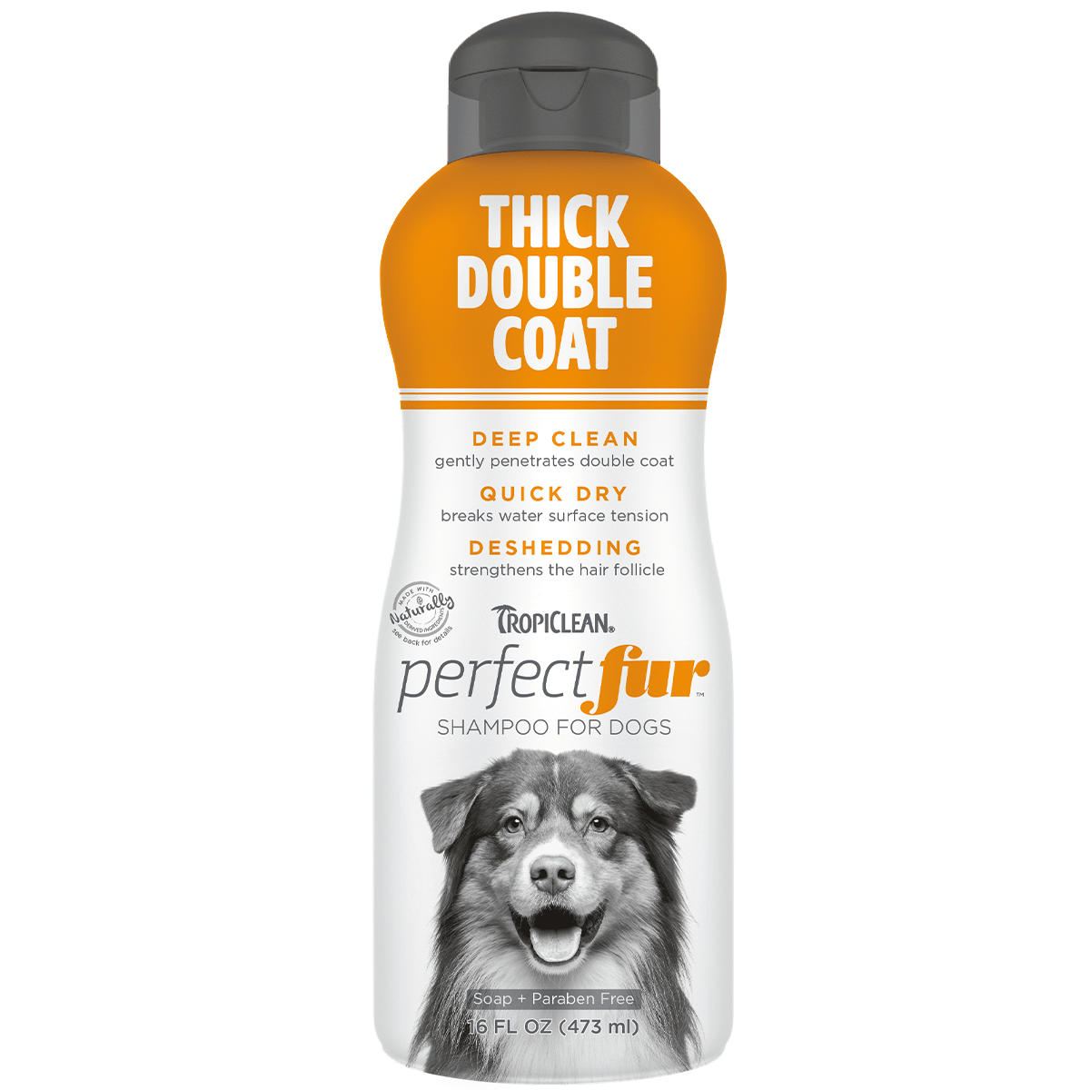 TropiClean Perfect Fur Thick Double Coat Shampoo for Dogs