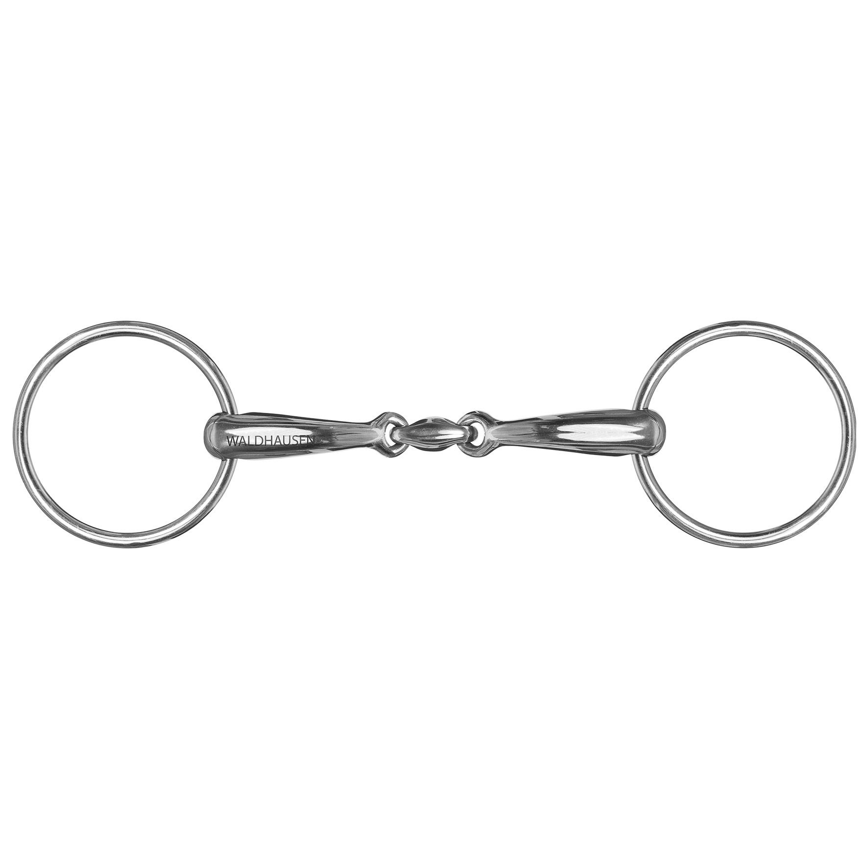 Waldhausen Anatomic Double Jointed Solid Snaffle Bit - 14.5Cm