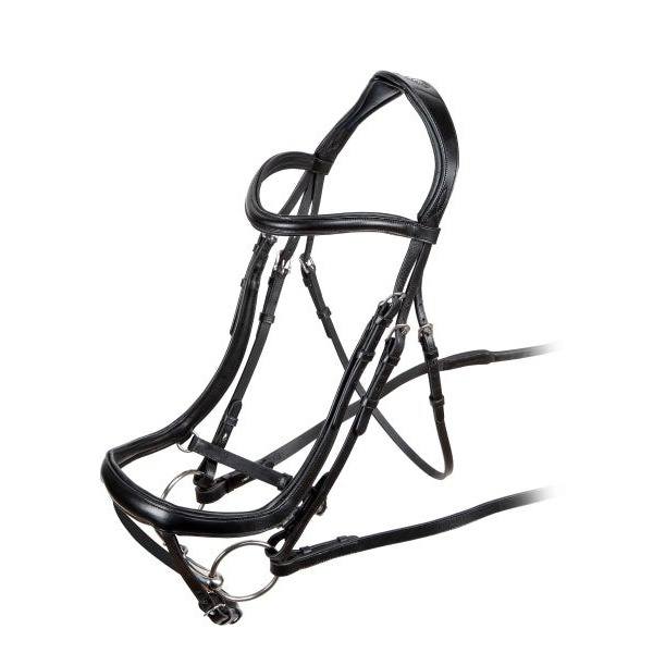 Shires Velociti Ergonomic Curved Flash Bridle - Havana - Xfull