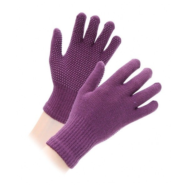 Shires Suregrip Gloves - Adults - One Size Purple