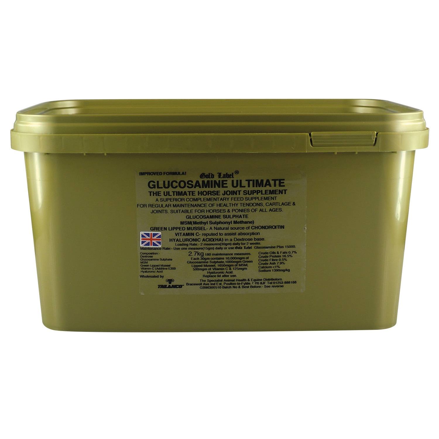 Label Glucosamine Ultimate For Horses - Gold 2.7Kg