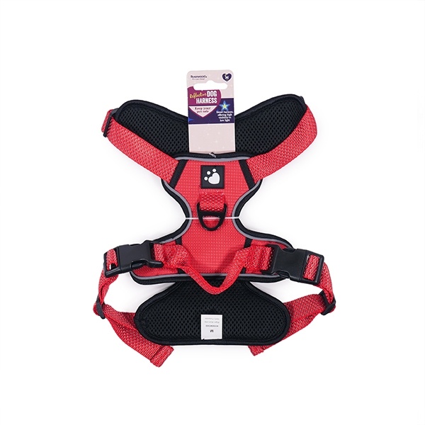 Rosewood Reflective Dog Harness - Red Small