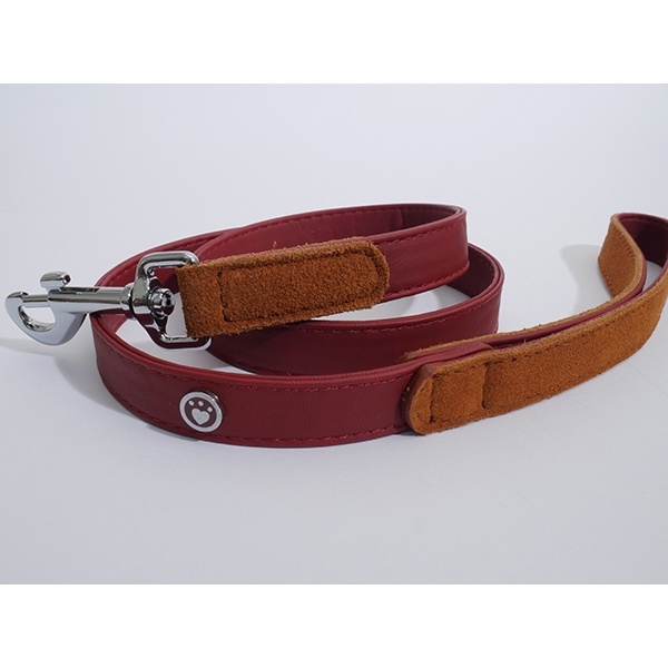 Rosewood Luxury Leather Dog Lead Soft Touch Red - 41 x 3/4"