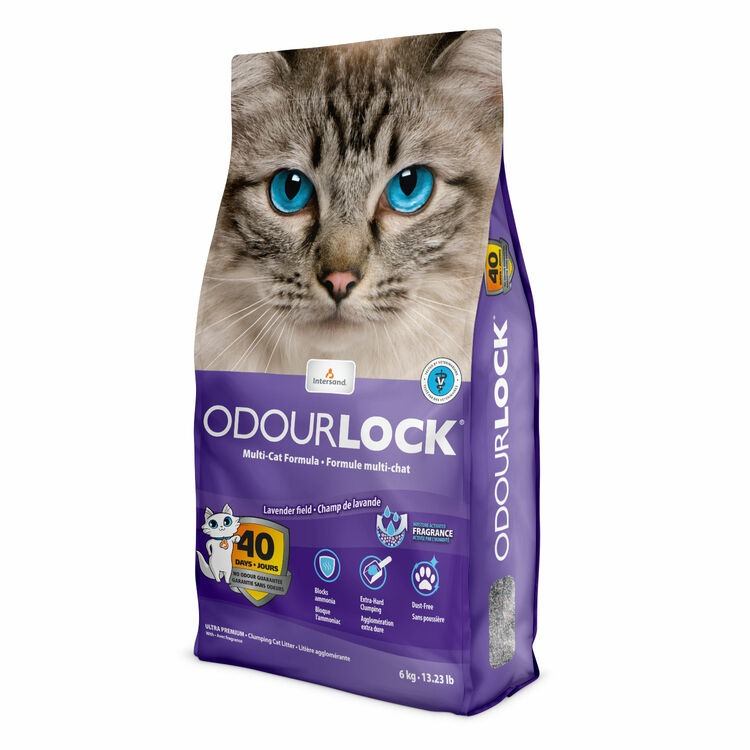Intersand Odourlock Cat Litter - Lavender 6Kg