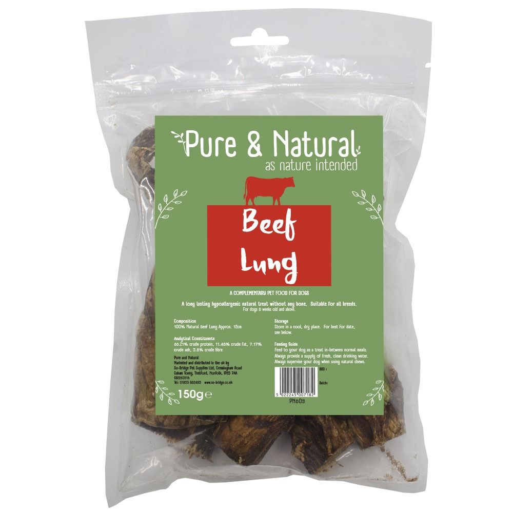 Pure And Natural Beef Lung For Dogs - 150G