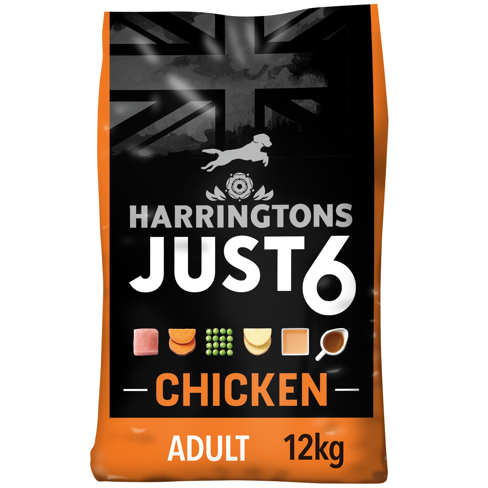 Harringtons Just 6 Chicken and Vegetable Dog Food - 12kg