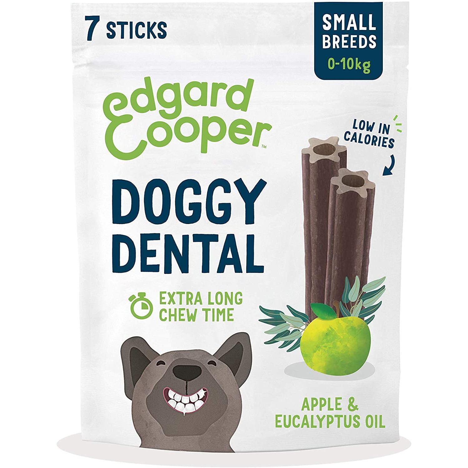Edgard And Cooper Doggy Dental Apple And Eucalyptus For Dogs - Pack Of 7 Small
