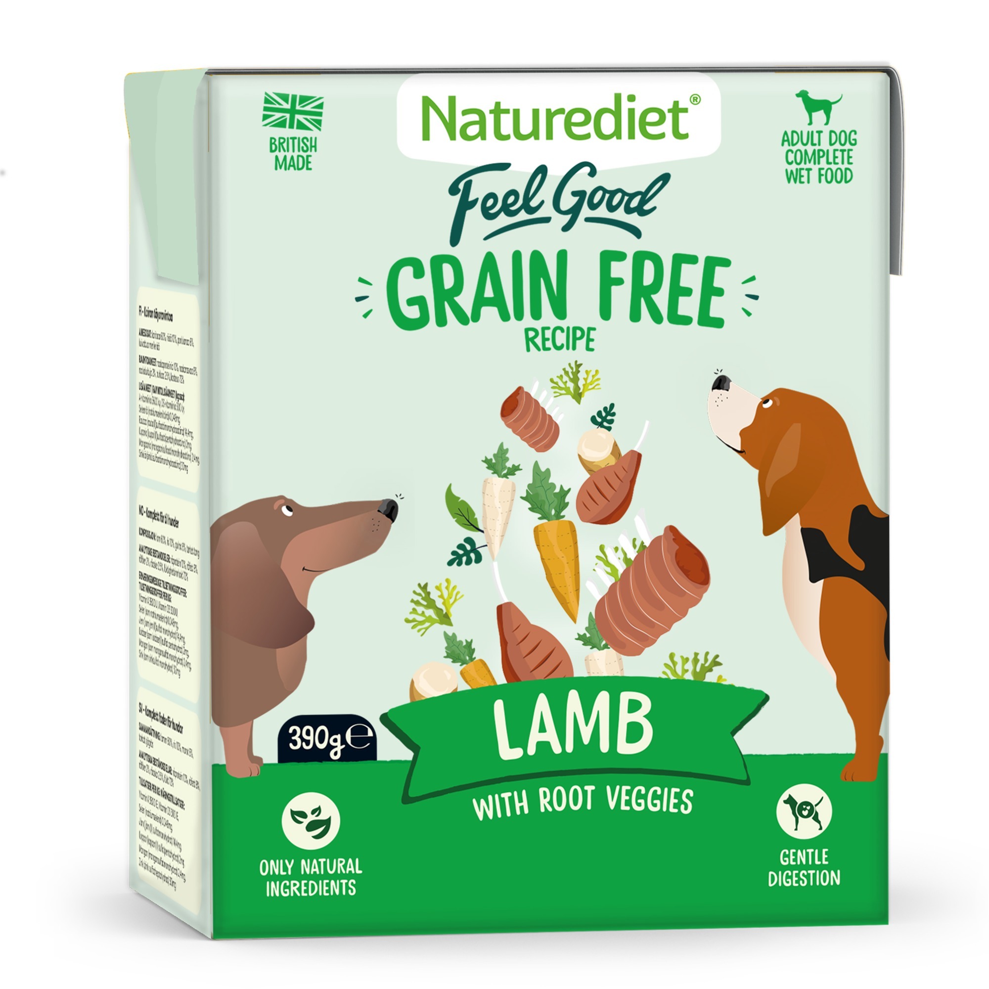 Naturediet Feel Good Grain Free Lamb Dog Food - 18 x 390g