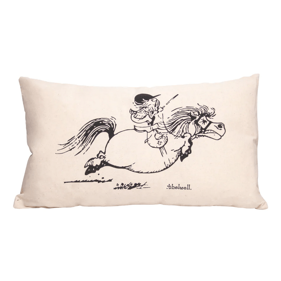 Hy Equestrian Thelwell Collection Don't Look Beige Cushion