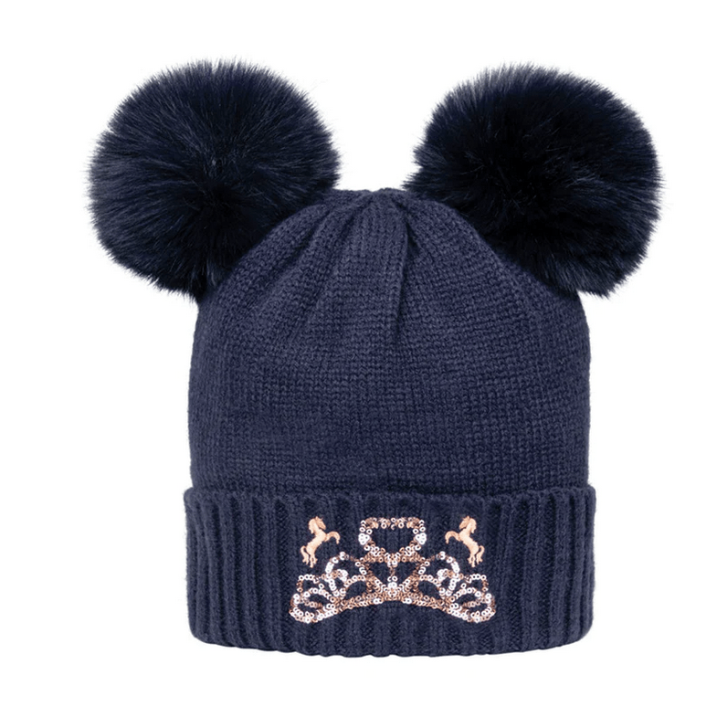 Little Rider The Princess And The Pony Navy/ Bobble Hat - One Size Peach