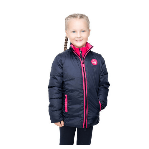 Little Rider Navy/Pink Analise Reversible Padded Jacket