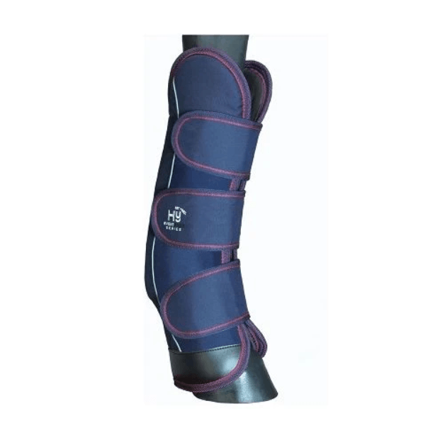 Hy Equestrian Event Pro Series Navy/Burgundy Travel Boots