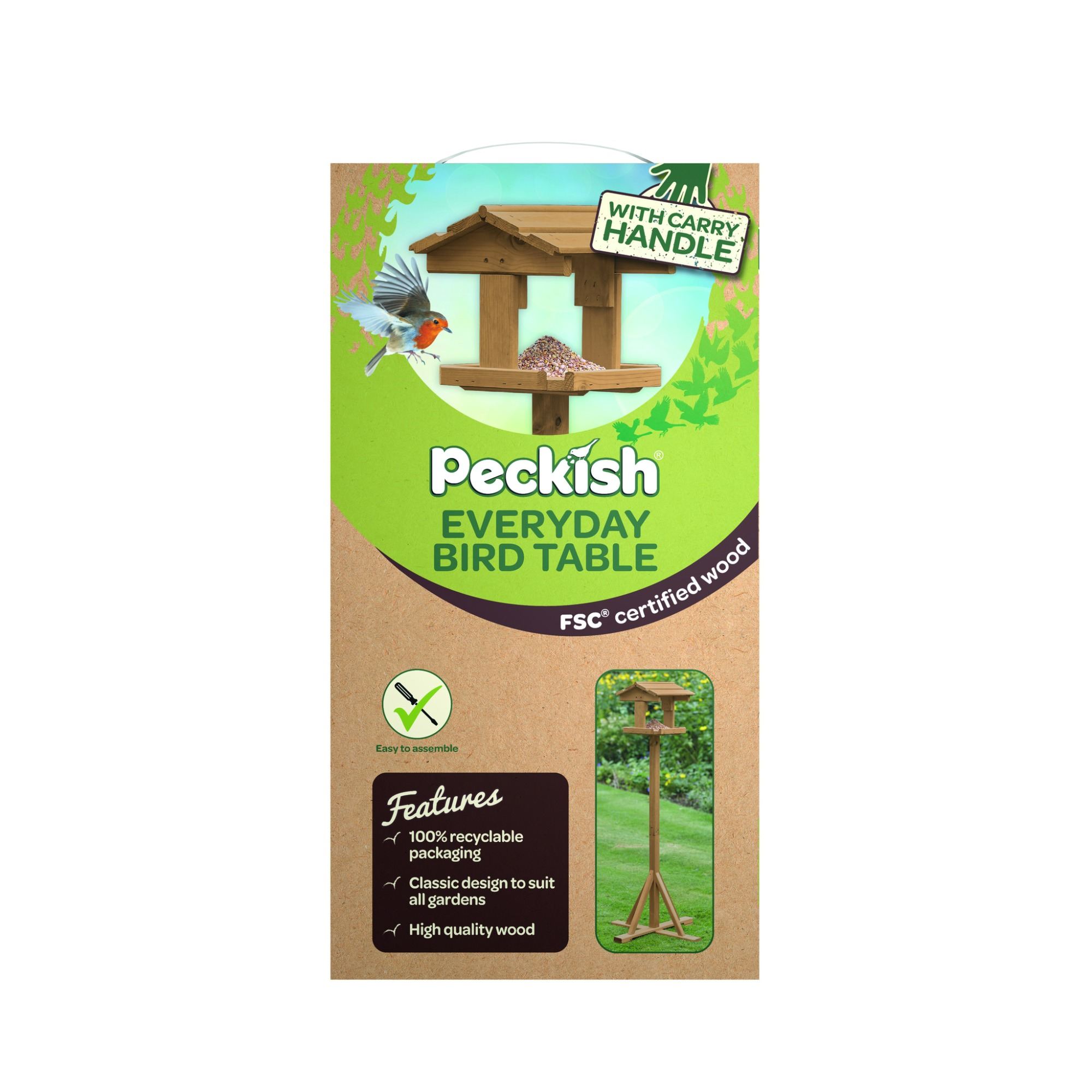 Peckish Everyday Garden Bird Table - One 1.5M