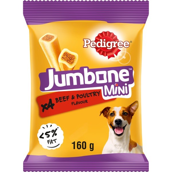 Pedigree Jumbone Mini Dog Treats With Beef And Poultry - Chews Size 4