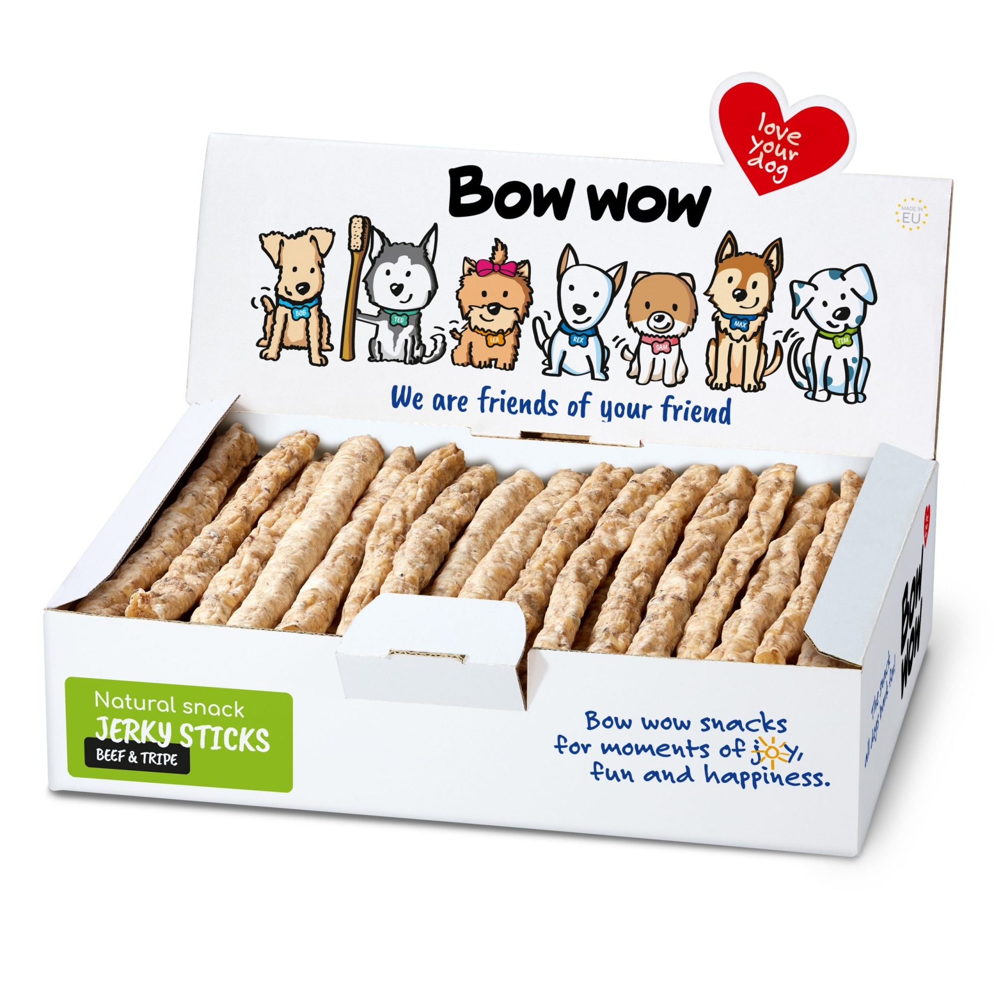 Bow Wow Natural Snack Sticks For Dogs - Tripe - 50 Pack