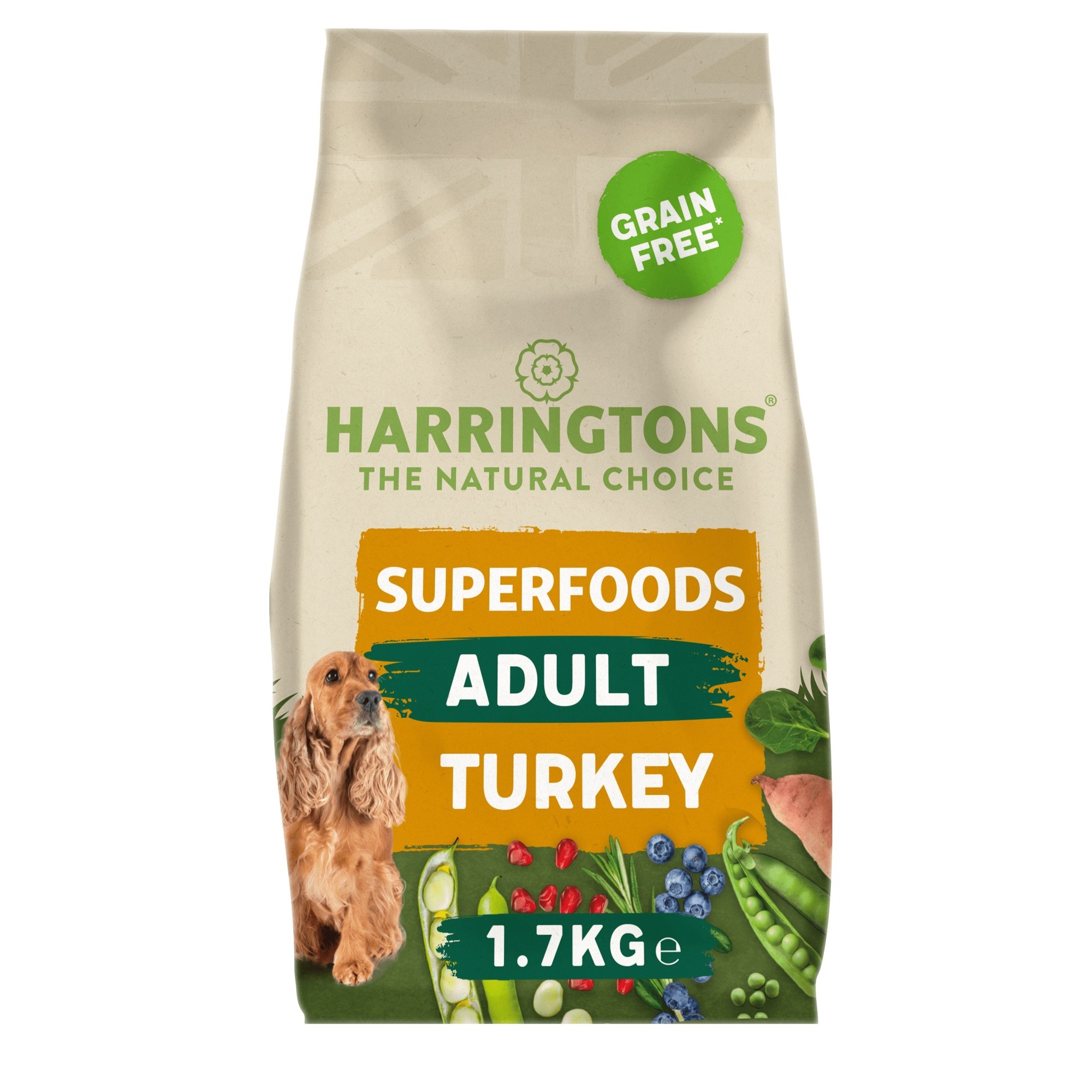 Harringtons Superfoods -Free Turkey Adult Dog Food - Grain 1.7Kg