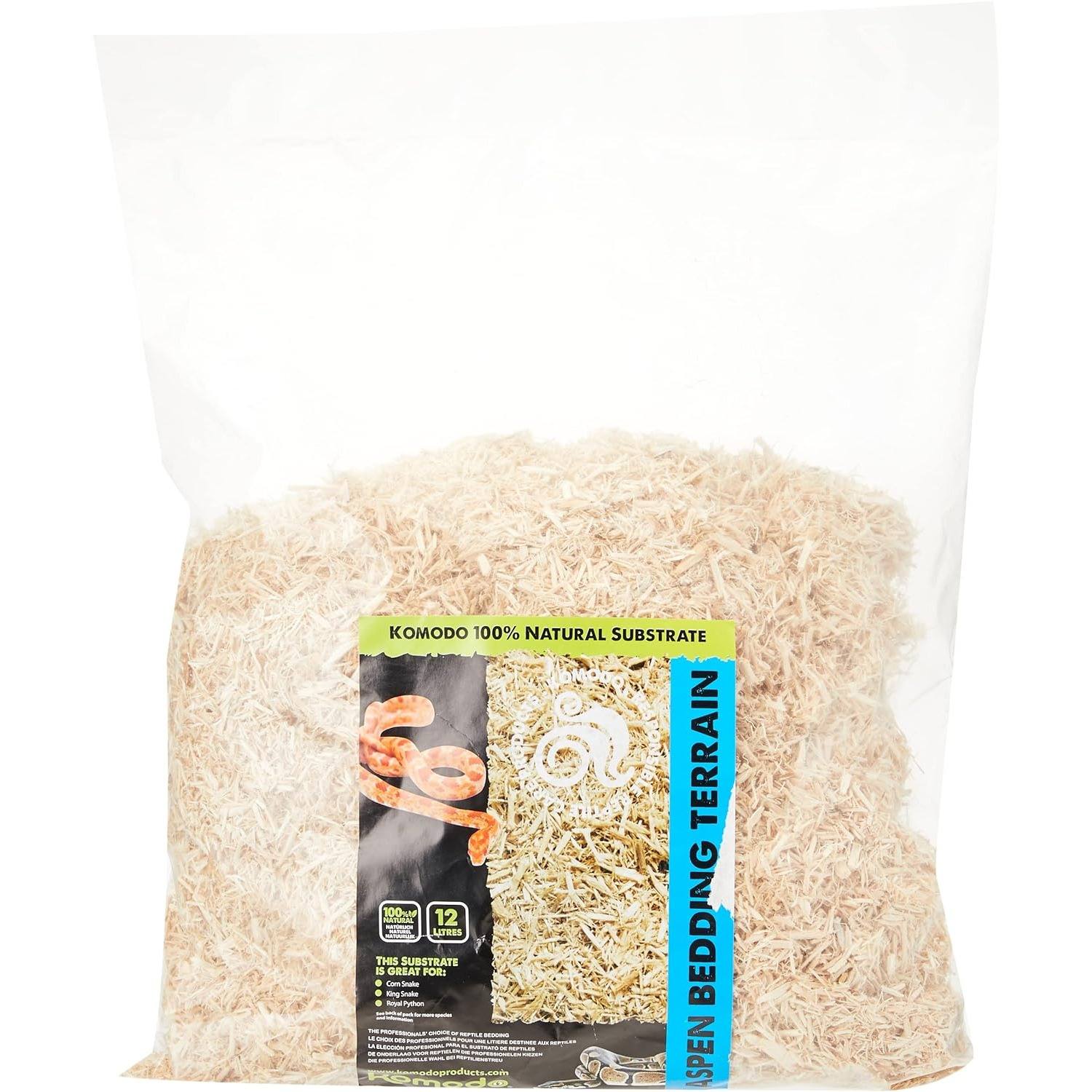 Komodo Aspen Reptile Bedding Terrain - Litres Blue Size 12