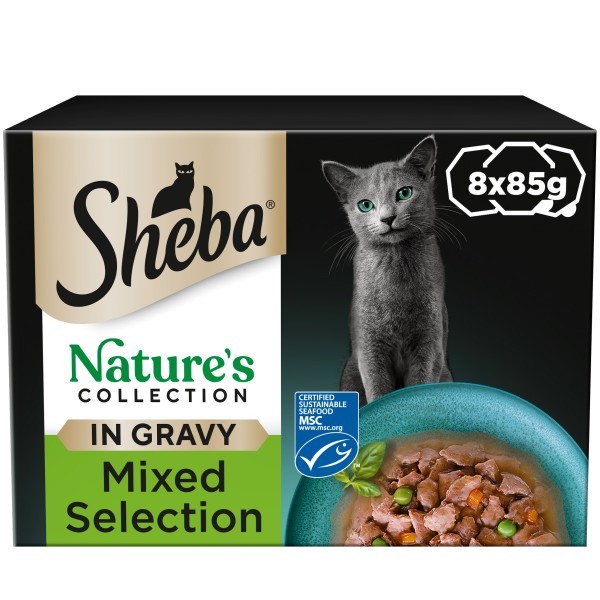 Sheba Nature’s Collection Cat Trays Mixed Selection In Gravy - X 85G Grain Size 8