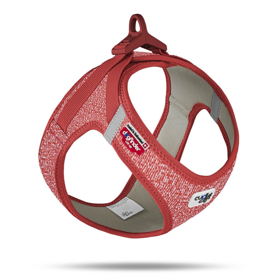 Curli Merino Clasp Dog Harness Vest Red - Medium