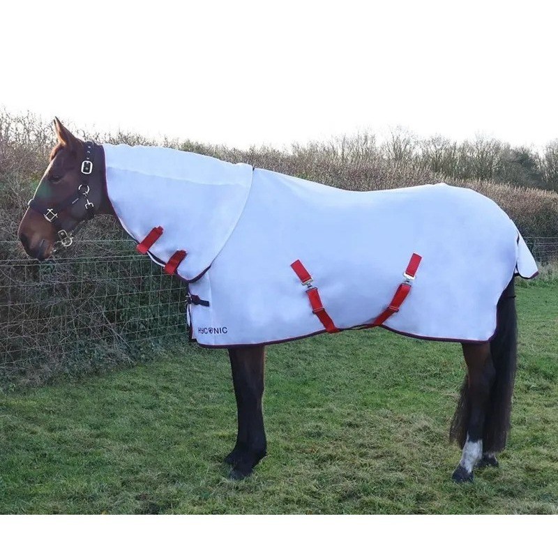 Hy Equestrian Hyconic Combo Fly Rug For Horses - 5'0 White Size 5
