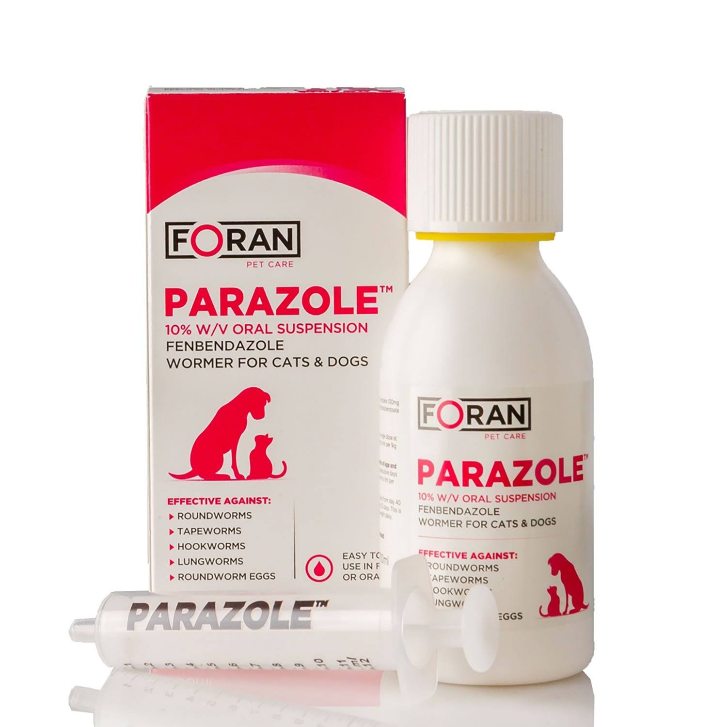 Foran Equine Foran Parazole 10% Oral Suspension Wormer For Cats And Dogs - 100Ml
