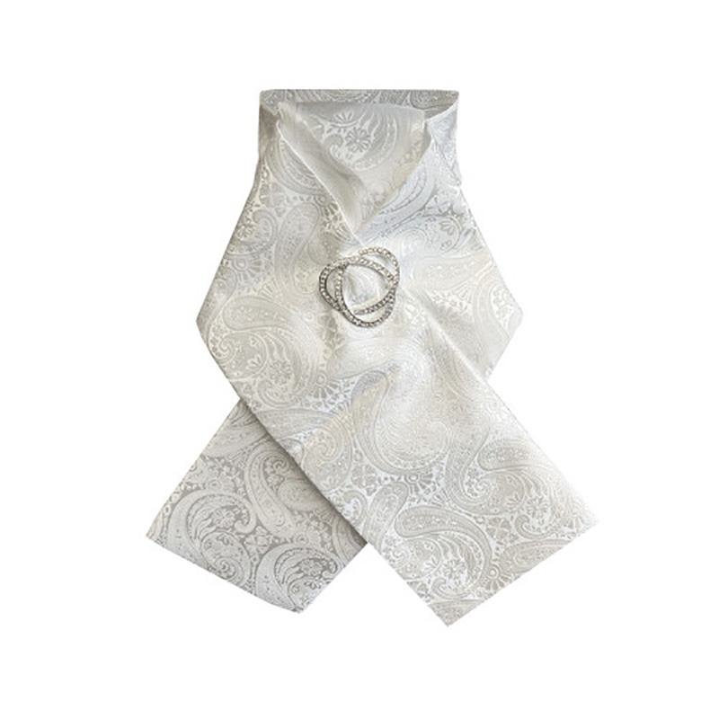 Agrihealth Ready Tied Stock Paisley - One Size White