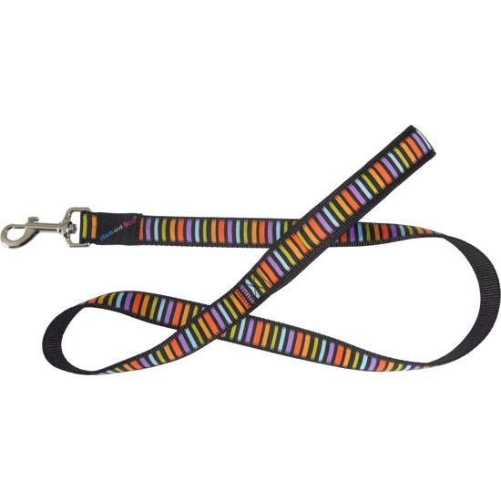 Hem And Boo Block Design Dog Lead Multi Colour - Medium