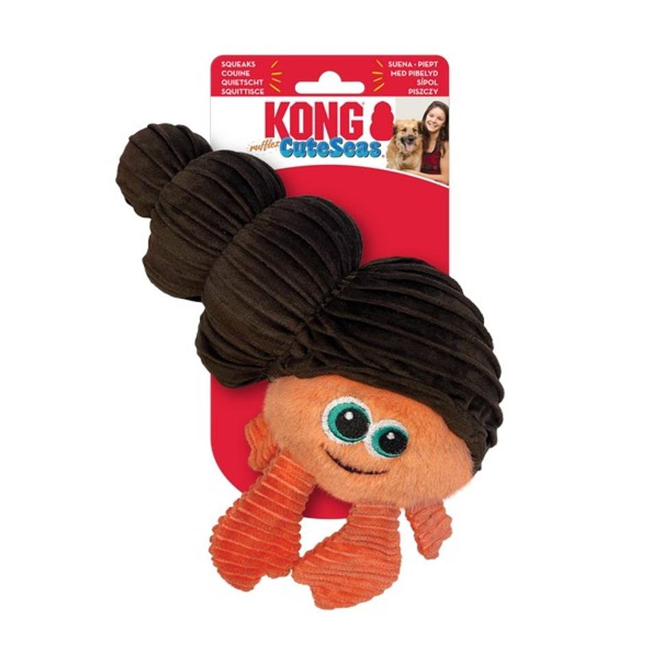 Kong Cuteseas Rufflez Hermit Crab Toy For Dogs - / Light Small
