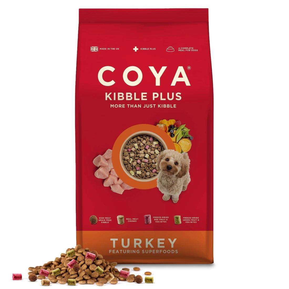 Coya Kibble Plus Turkey Adult Dog Food - 1.5kg