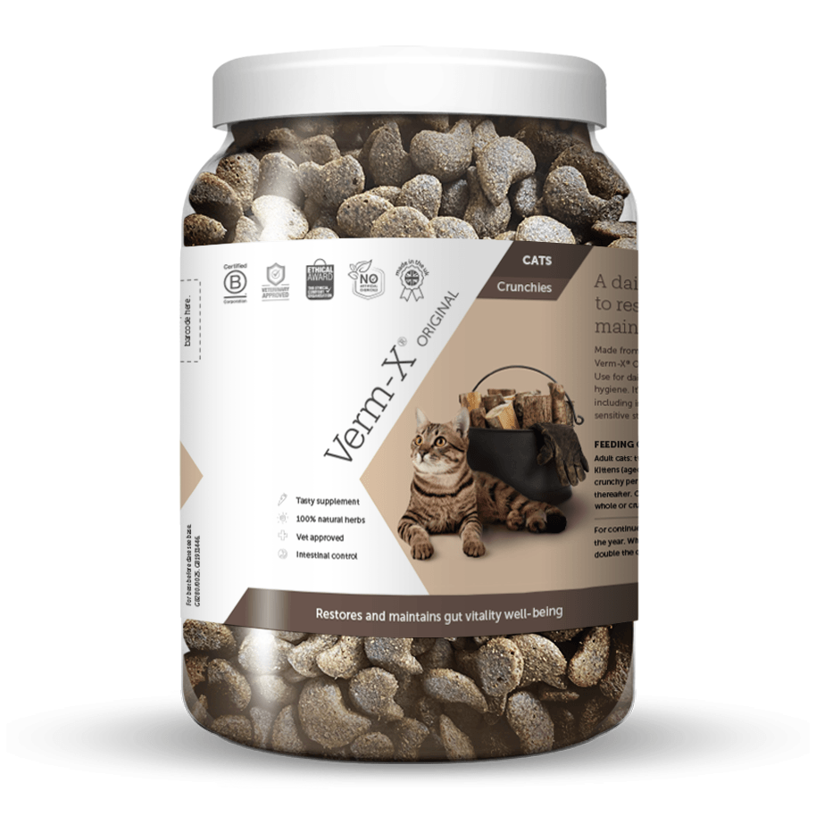 Verm-X Cat Crunchies Treats - Tube Salmon 650G