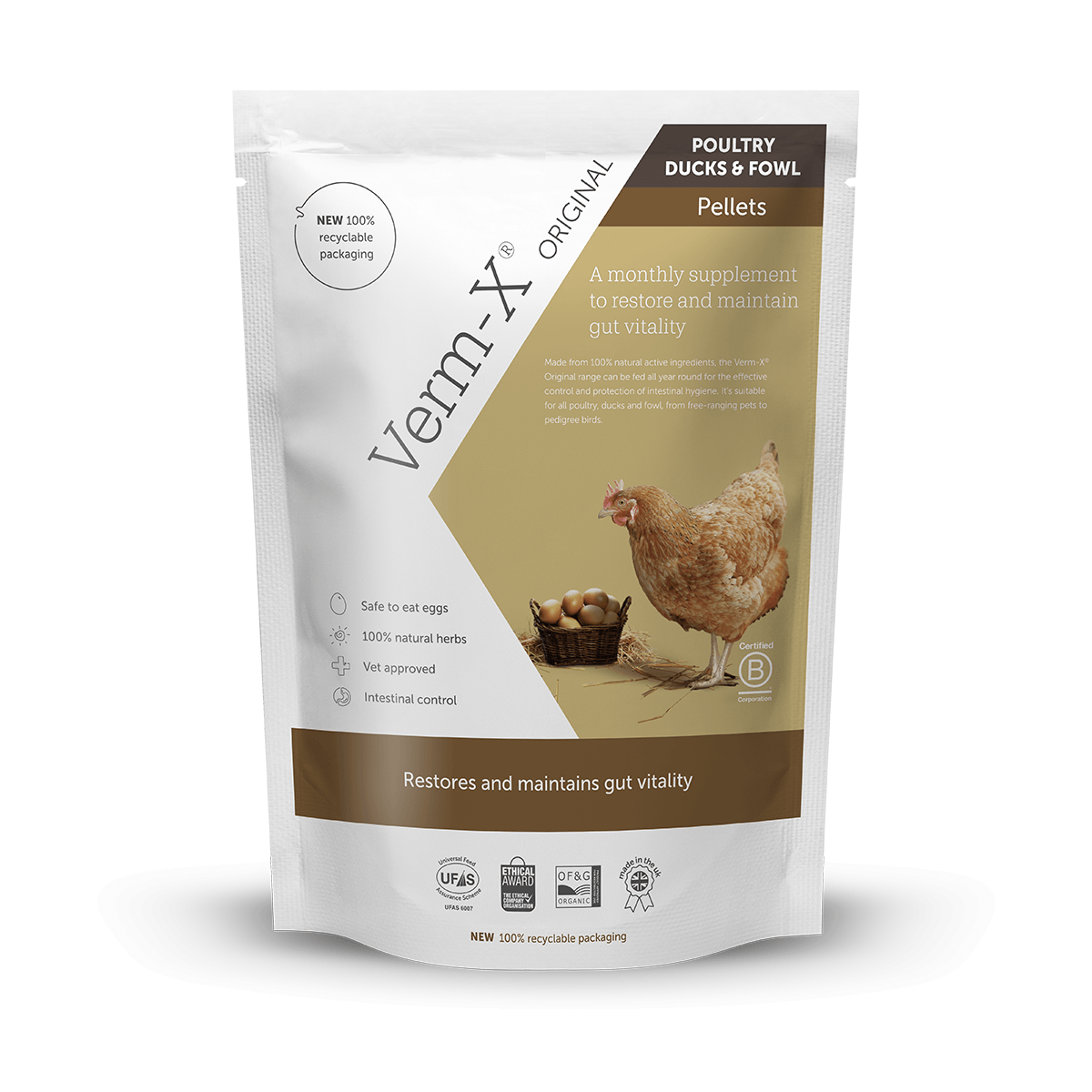 Verm-X Original Liquid For Poultry, Ducks And Fowl - Pellets - Tube 750G