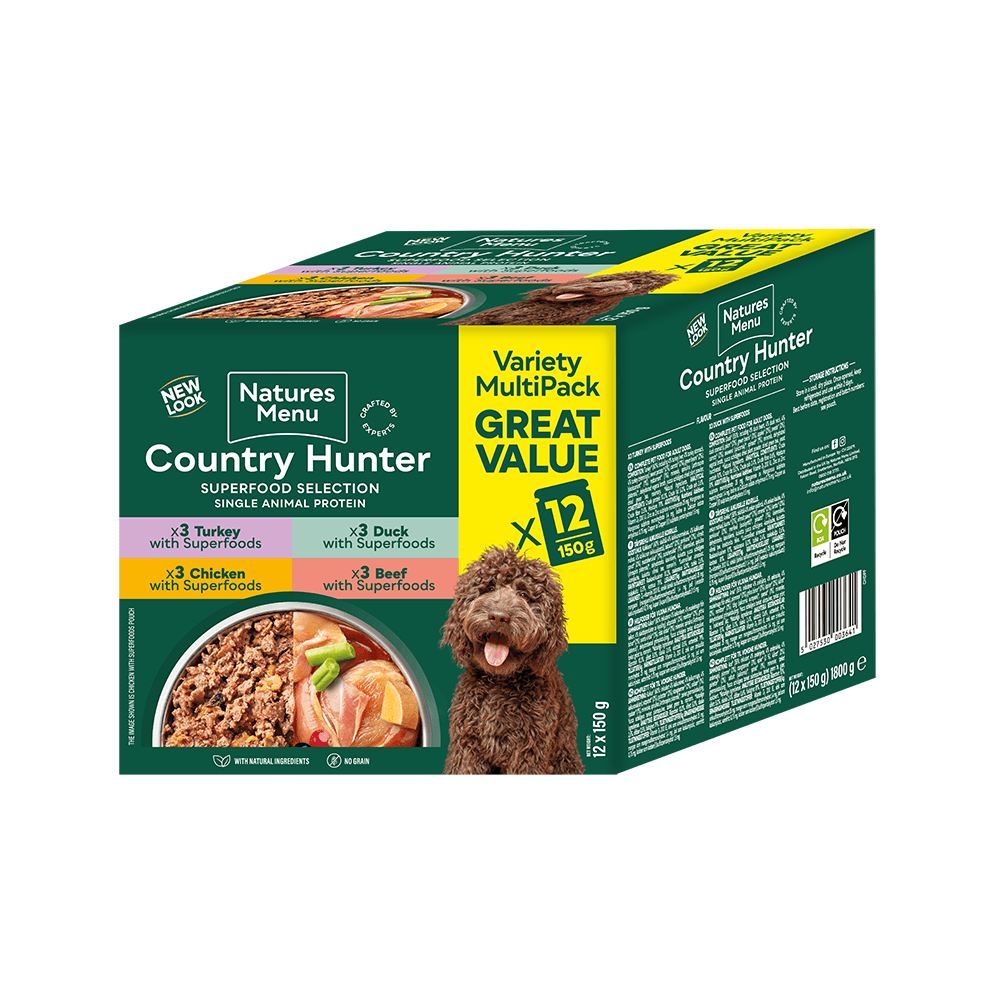 Natures Menu Country Hunter Superfood Selection Pouches - X 150G Grain Size 12