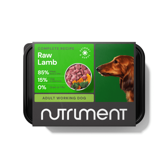 Nutriment Lamb Raw Adult Working Dog Food - 500G