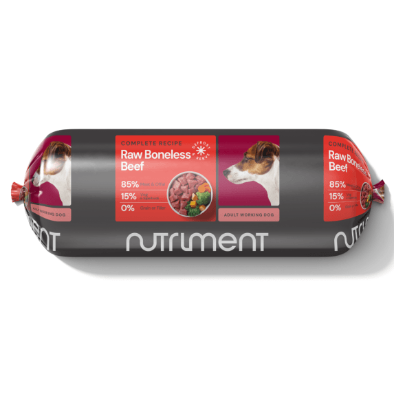 Nutriment Boneless Beef Raw Adult Working Dog Food - 1.4Kg