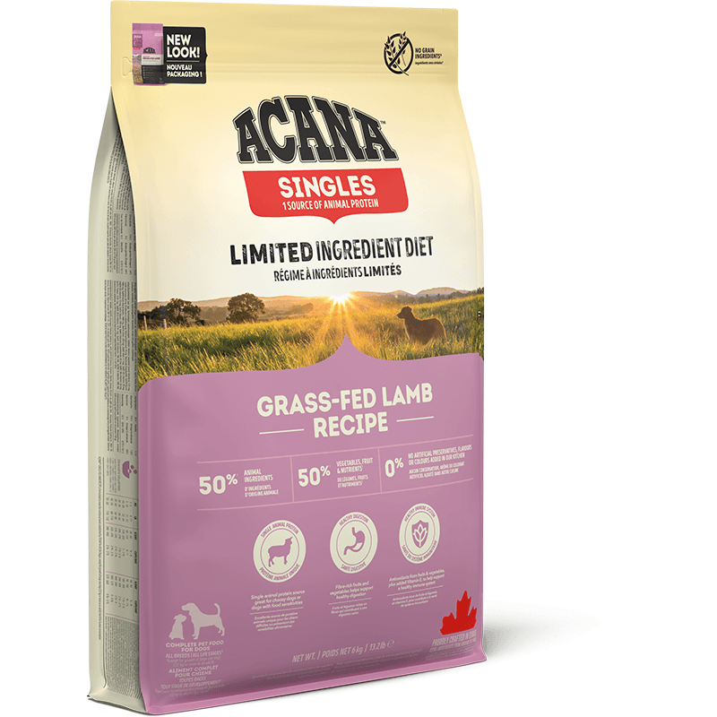 Acana Singles Grass-Fed Lamb Dry Dog Food - 6Kg