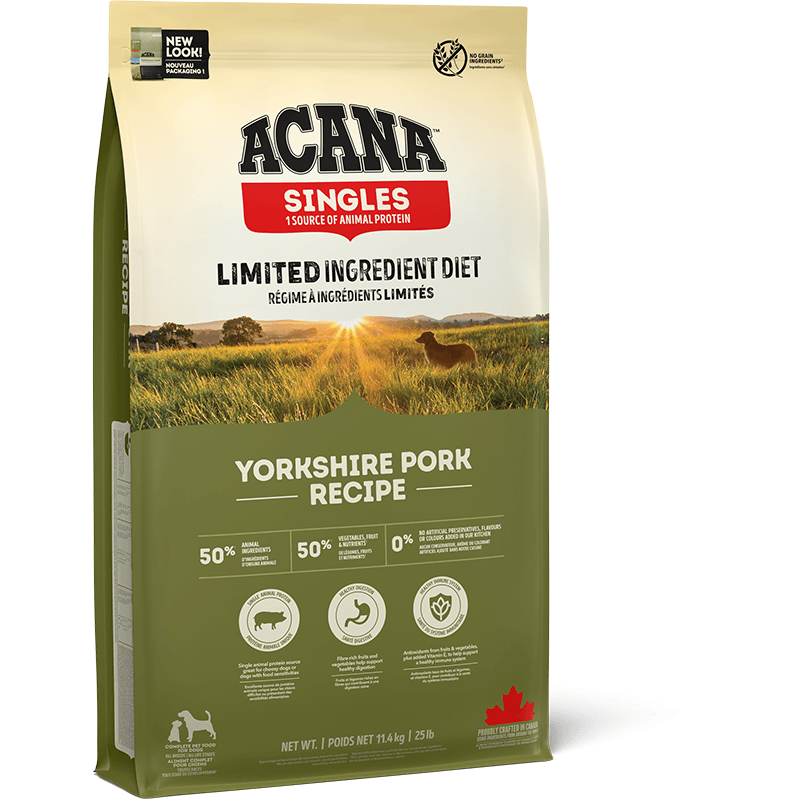 Acana Singles Yorkshire Pork Dry Dog Food - Grain 11.4Kg