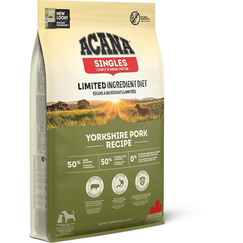 Acana Singles Yorkshire Pork Dry Dog Food - Grain 6Kg