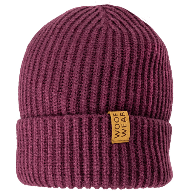 Woof Wear Ribbed Beanie In Plum - Single